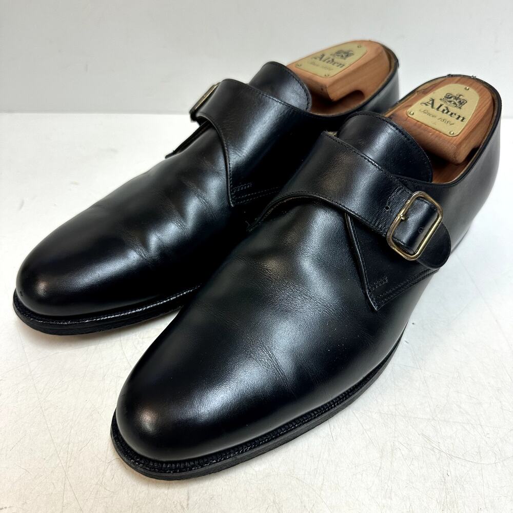 NEW HEELS Crockett & Jones x Brooks Brothers Single Monk Black Calf England 9 D